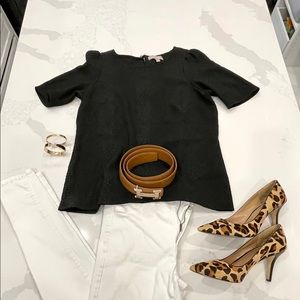 Banana Republic Black Snake Skin Top - size 12